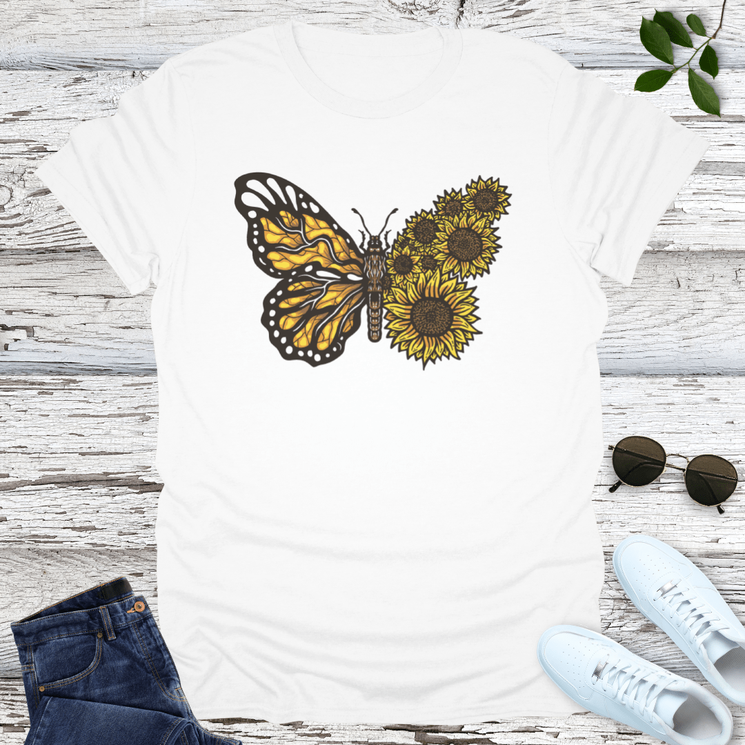 Sunflower Butterfly T-Shirt
