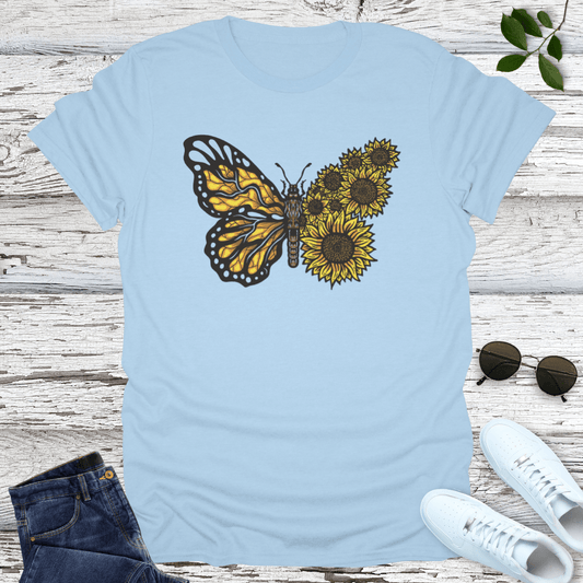 Sunflower Butterfly T-Shirt