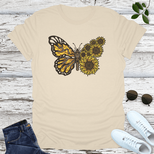 Sunflower Butterfly T-Shirt